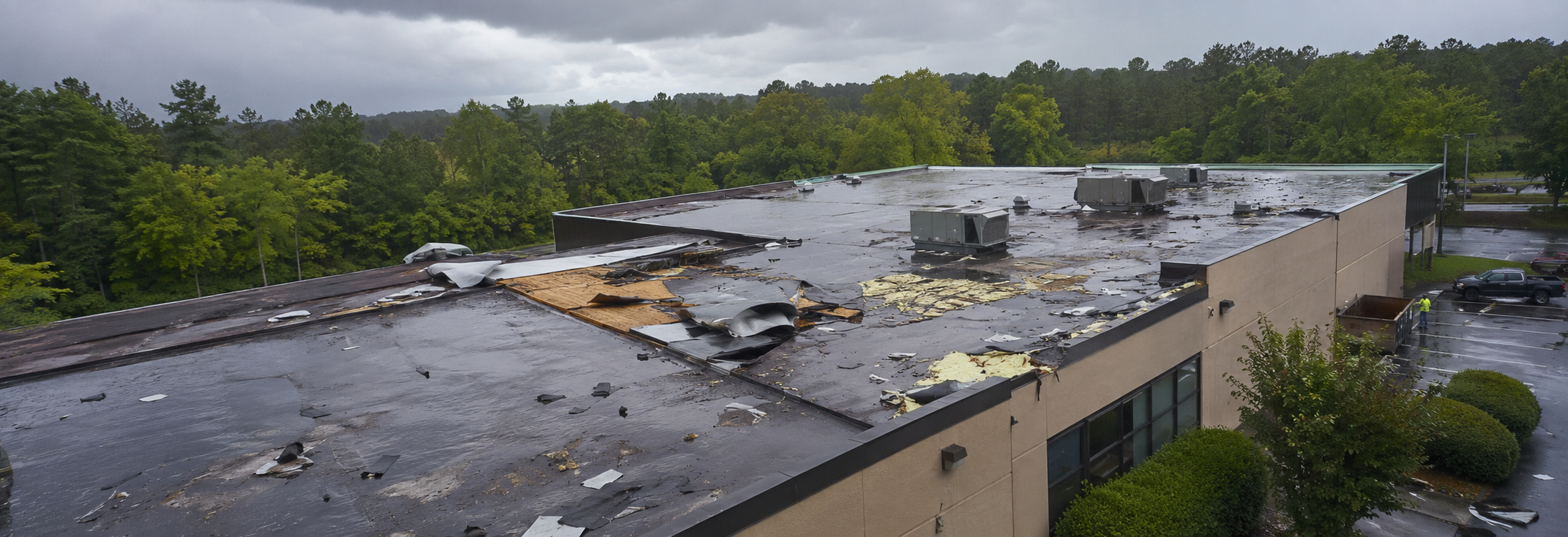 Storm damage and insurance claims — commercial roofing Peachtree City GA