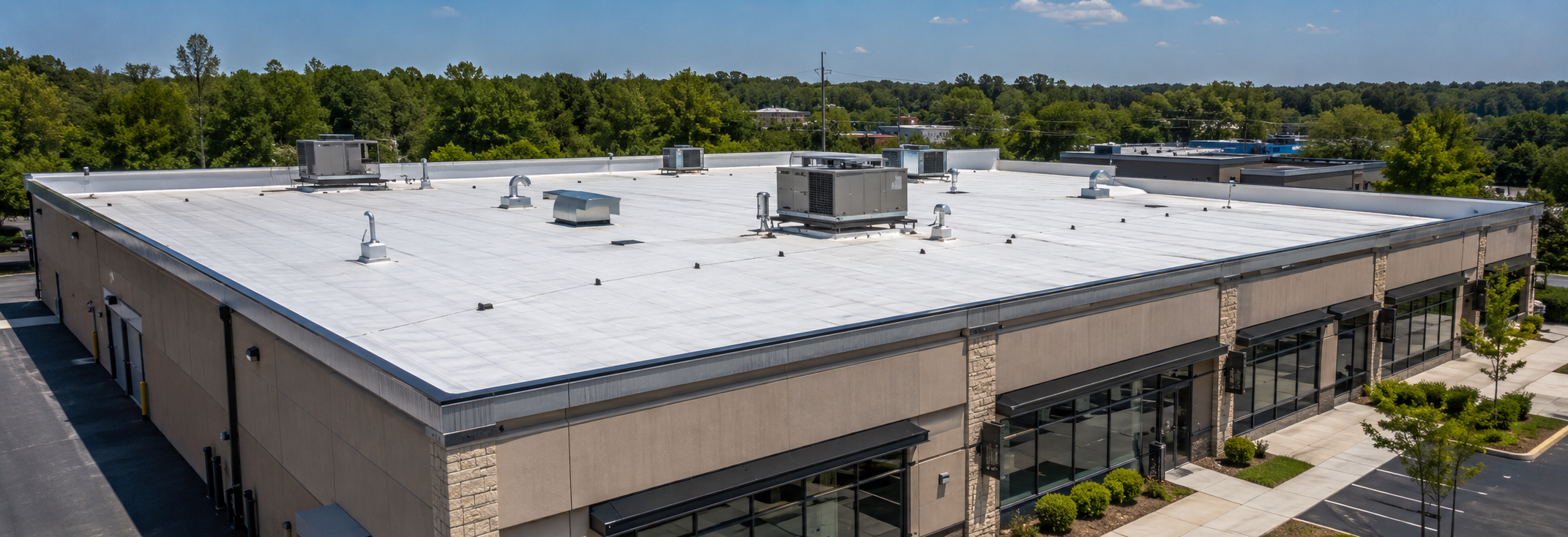 Flat roofing system — commercial roofing Peachtree City GA
